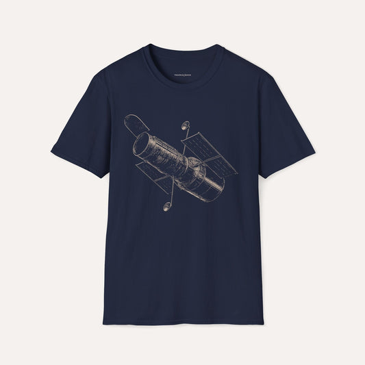 Hubble Space Telescope T-Shirt – Minimalist Astronomy Tee for Stargazers & Space Enthusiasts