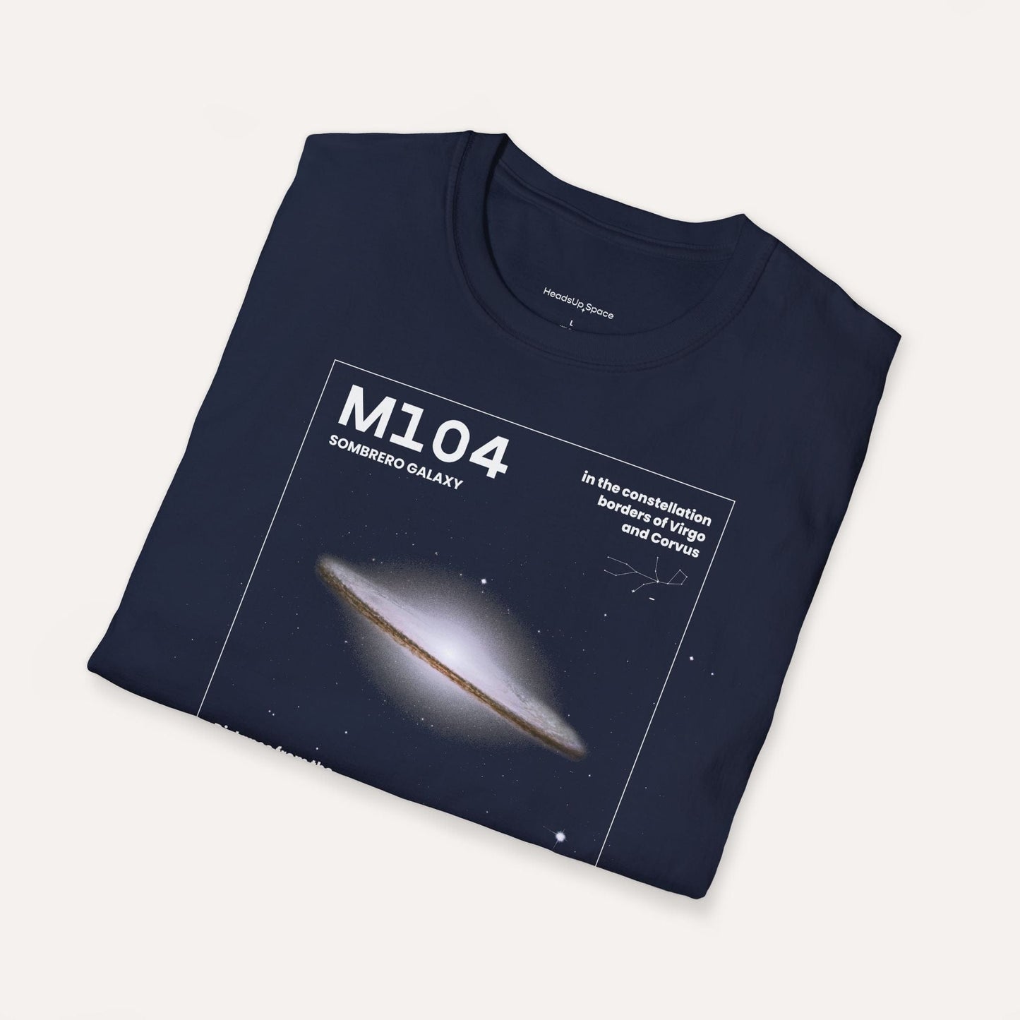 M104 Sombrero Galaxy T-Shirt – Constellation of Virgo & Corvus DE