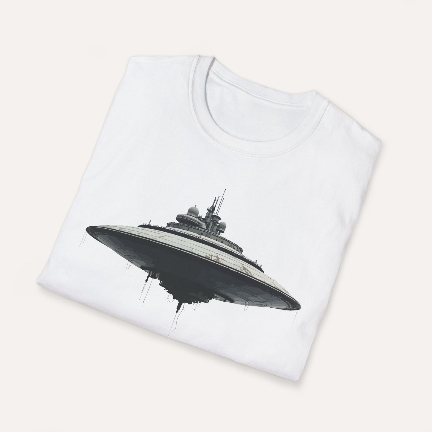 Futuristic UFO Spaceship T-Shirt – Sci-Fi Techwear Gift for Space Lovers