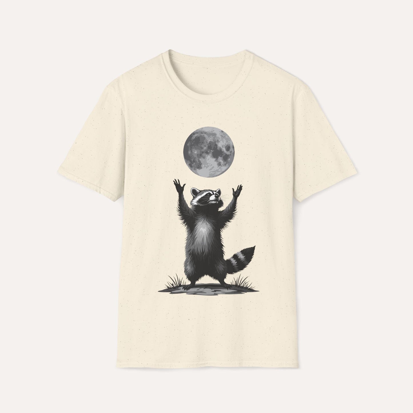 Moon Worship Raccoon T-Shirt – Funny Spiritual Animal Tee for Nature & Space Lovers