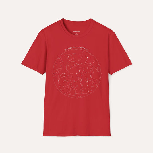 Northern Hemisphere Star Map T-Shirt – Constellation Sky Chart Tee