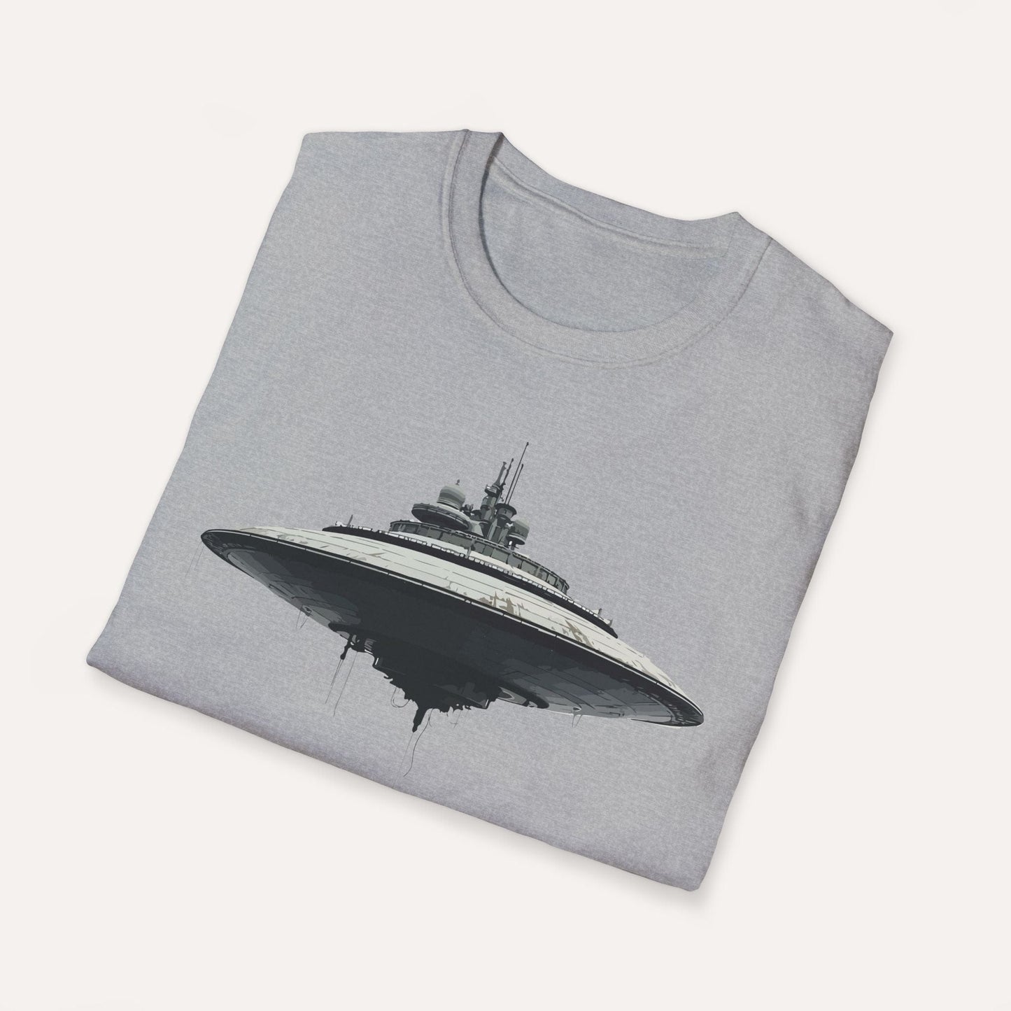Futuristic UFO Spaceship T-Shirt – Sci-Fi Techwear Gift for Space Lovers