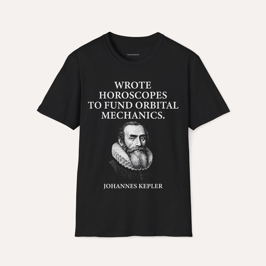 "Funded by Horoscopes" – Johannes Kepler Tee