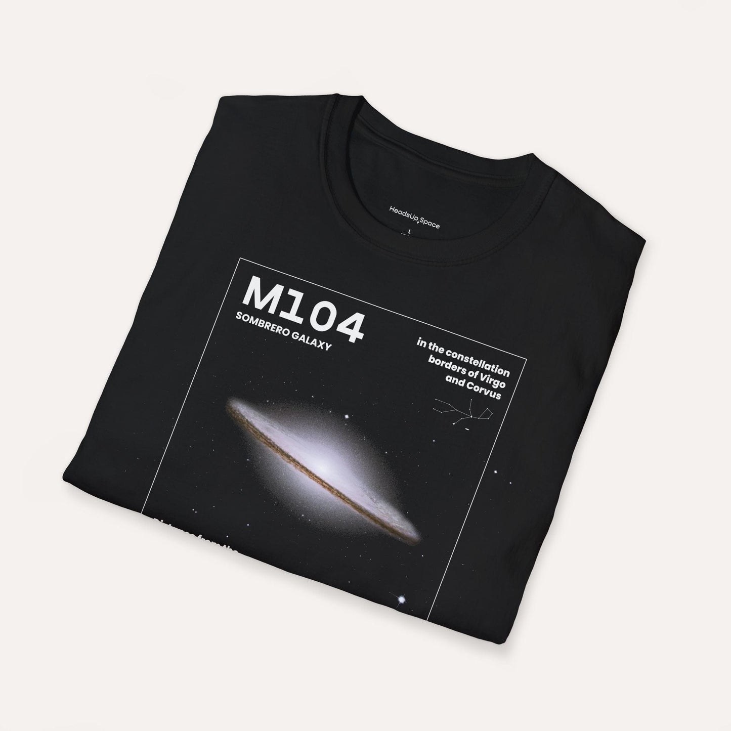 M104 Sombrero Galaxy T-Shirt – Constellation of Virgo & Corvus DE
