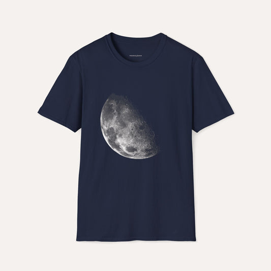 Realistic Moon Phase T-Shirt – Lunar Surface Tee for Space & Nature Fans