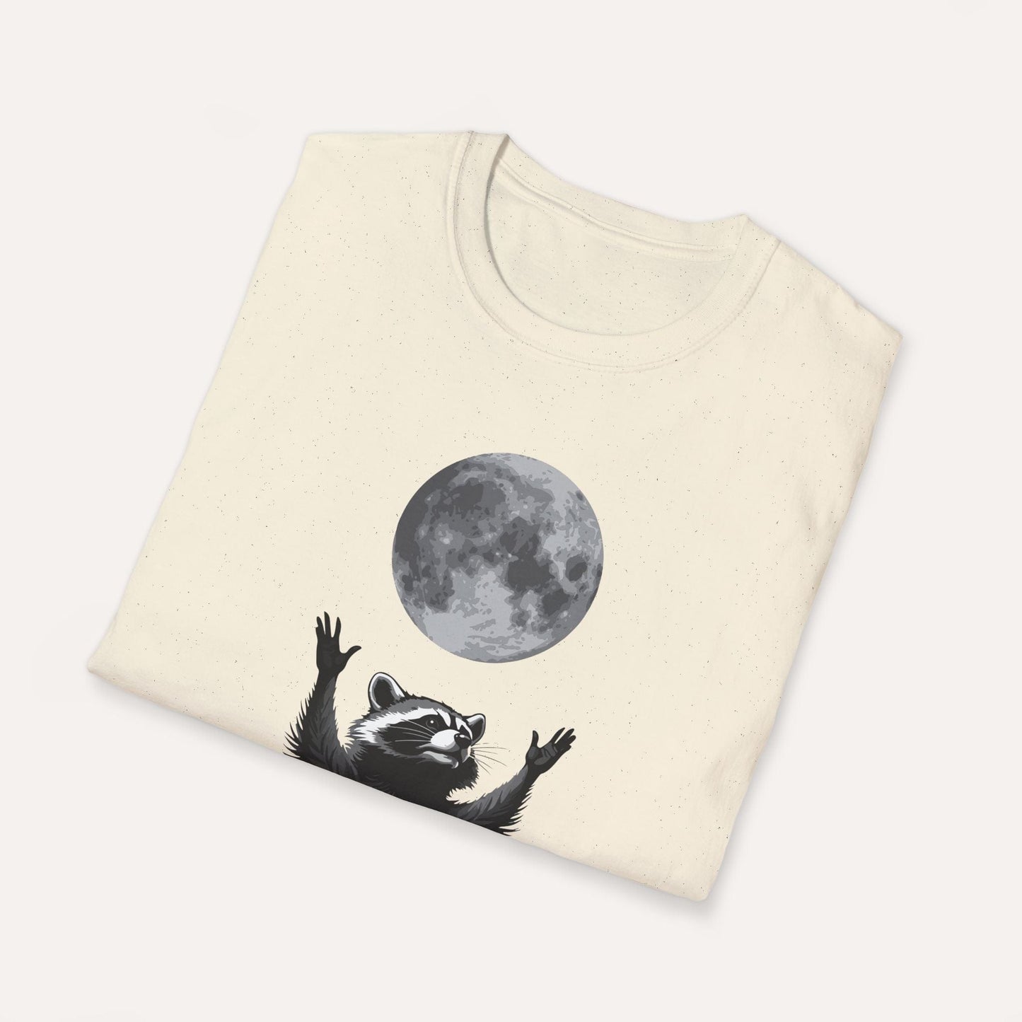 Moon Worship Raccoon T-Shirt – Funny Spiritual Animal Tee for Nature & Space Lovers