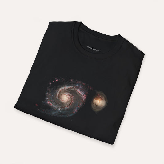 Whirlpool Galaxy M51 T-Shirt – Interacting Spiral Galaxy Tee for Deep Space Explorers