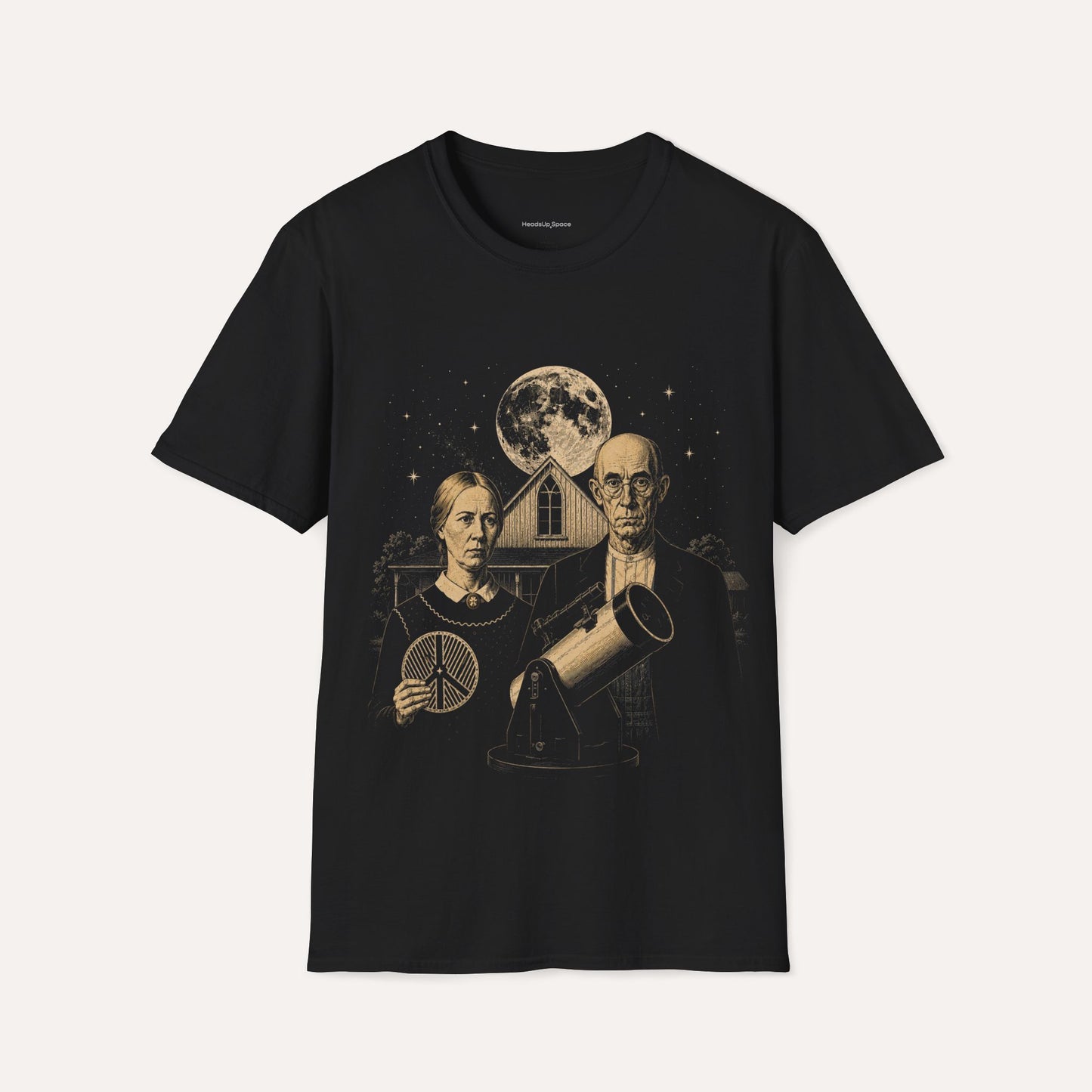 American Gothic Astronomers T-Shirt