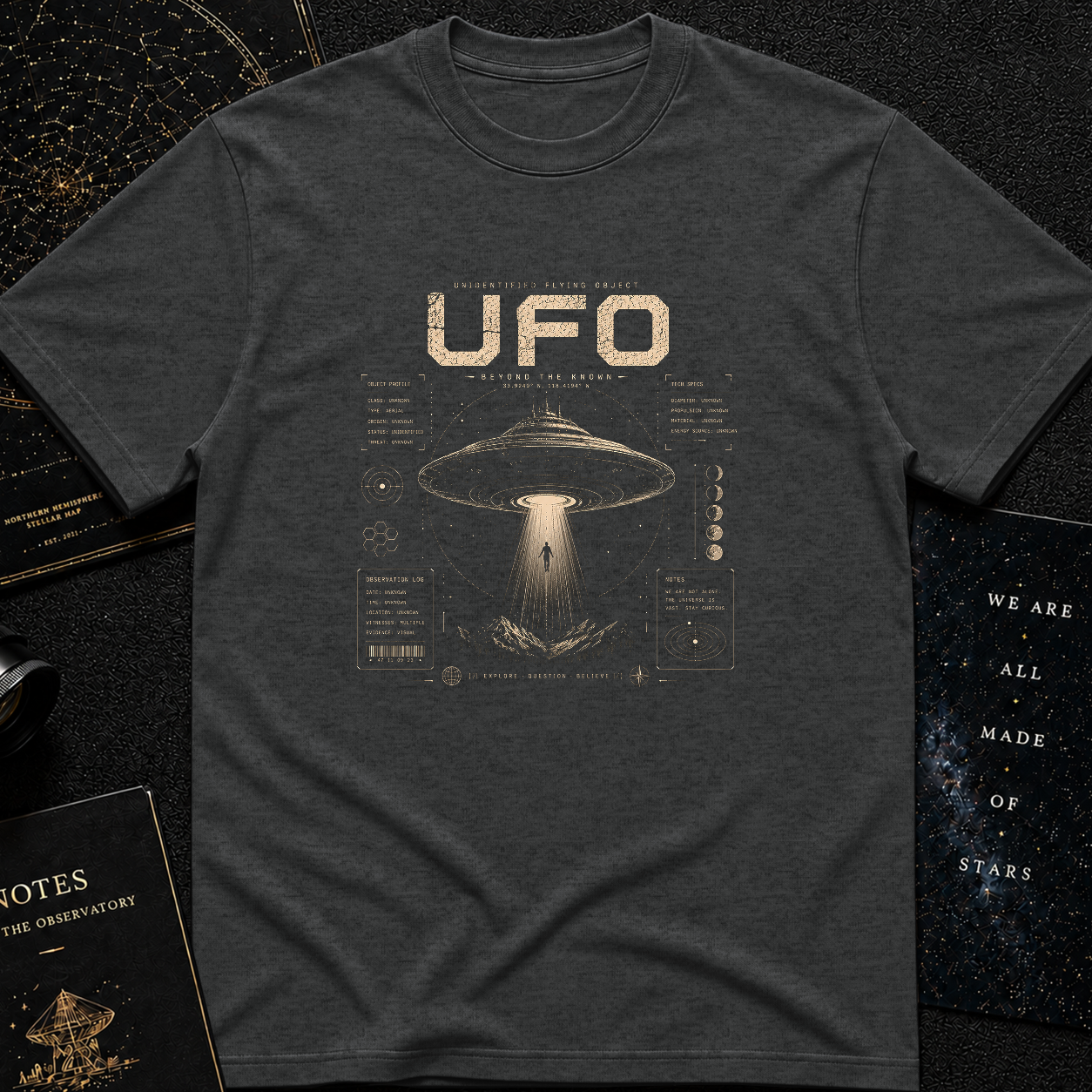 UFO Spaceship above