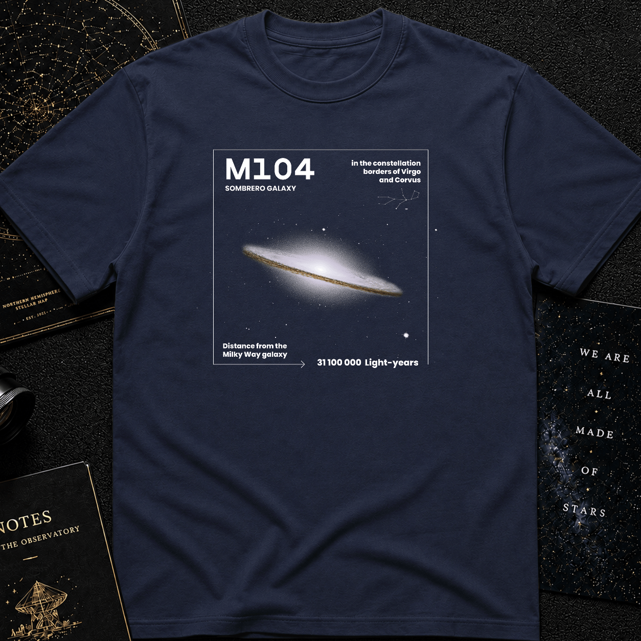 M104 Sombrero Galaxy T-Shirt