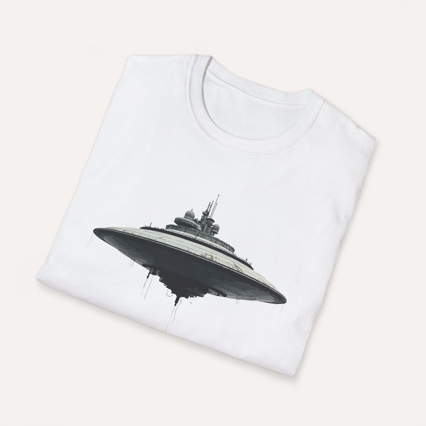 Futuristic UFO Hovercraft Design T-Shirt