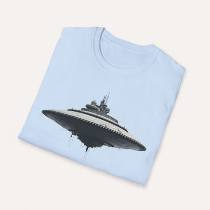 Futuristic UFO Spaceship T-Shirt – Sci-Fi Techwear Gift for Space Lovers