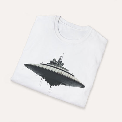 Futuristic UFO Spaceship T-Shirt – Sci-Fi Techwear Gift for Space Lovers