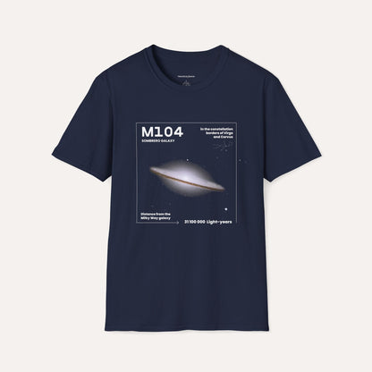 M104 Sombrero Galaxy T-Shirt – Constellation of Virgo & Corvus