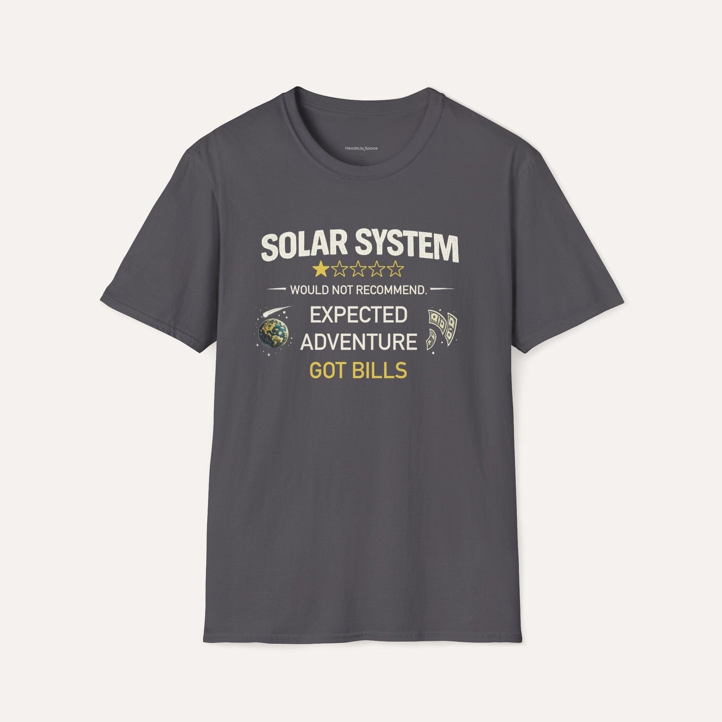 Solar System Review T-Shirt – Too Many Mondays Funny Space Tee