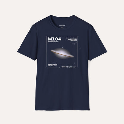 M104 Sombrero Galaxy T-Shirt – Constellation of Virgo & Corvus DE
