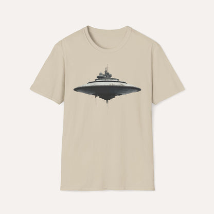 Futuristic UFO Spaceship T-Shirt – Sci-Fi Techwear Gift for Space Lovers