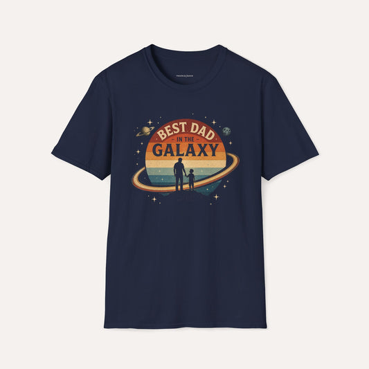 Best Dad in the Galaxy T-Shirt – Retro Space Lover Gift for Dad