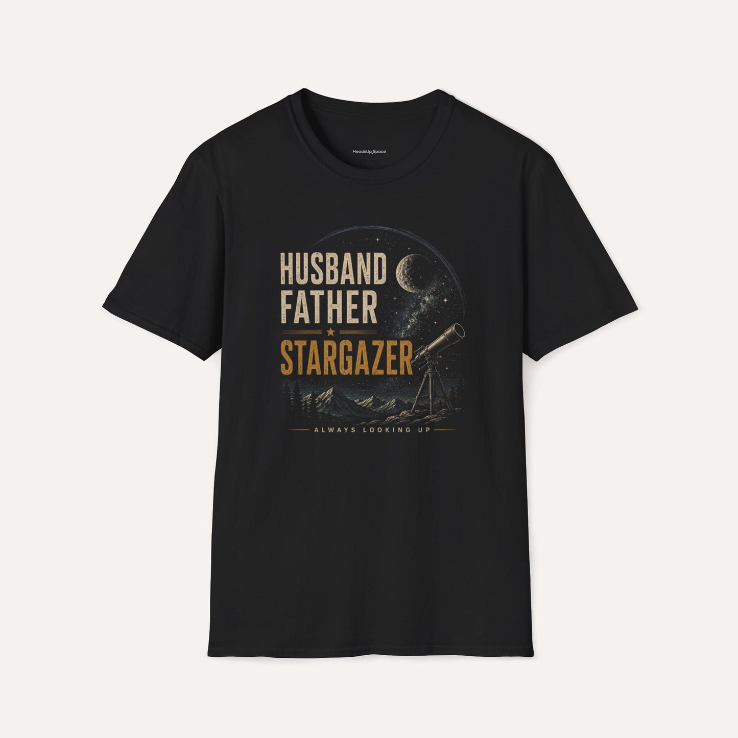 Husband Father Stargazer T-Shirt – Astronomy Dad Gift