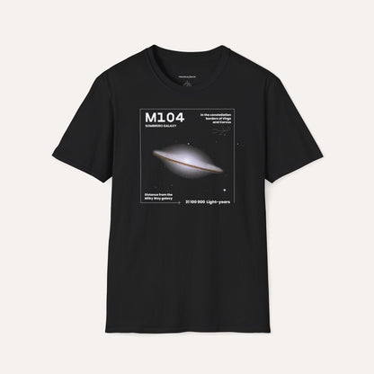M104 Sombrero Galaxy T-Shirt – Constellation of Virgo & Corvus DE