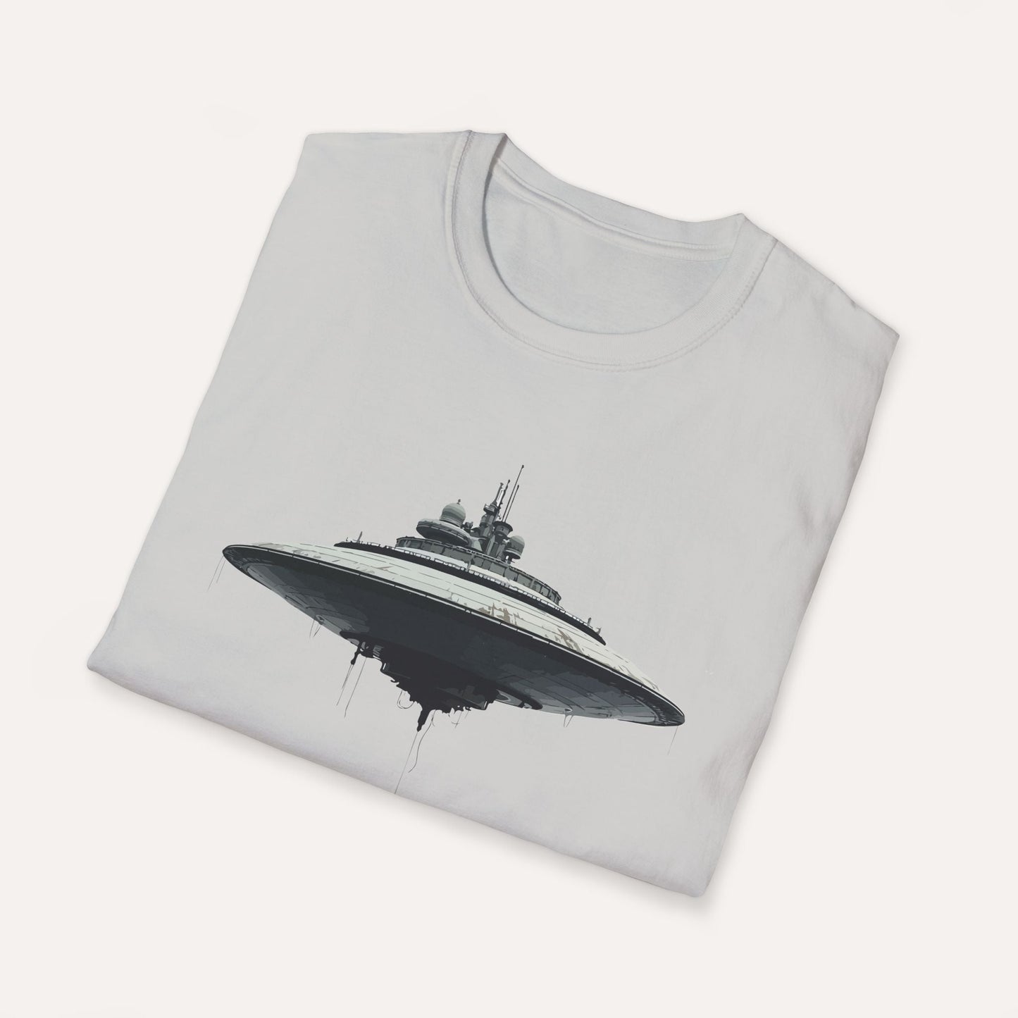 Futuristic UFO Hovercraft Design T-Shirt