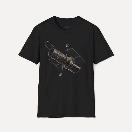 Hubble Space Telescope T-Shirt – Minimalist Astronomy Tee for Stargazers & Space Enthusiasts