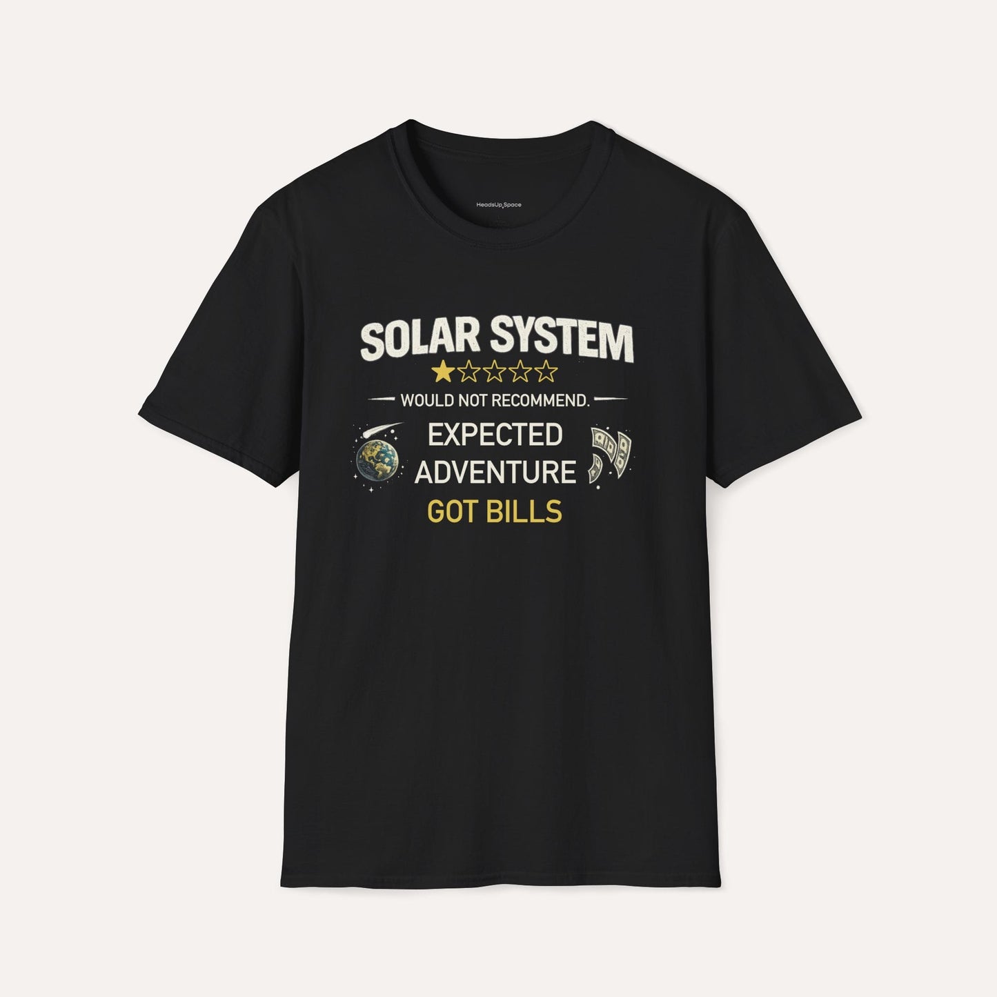 Solar System Review T-Shirt – Too Many Mondays Funny Space Tee
