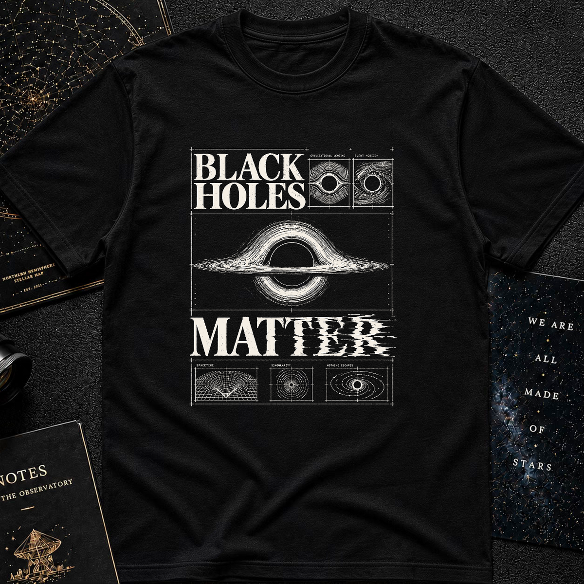 Black Hole Blueprint T-Shirt