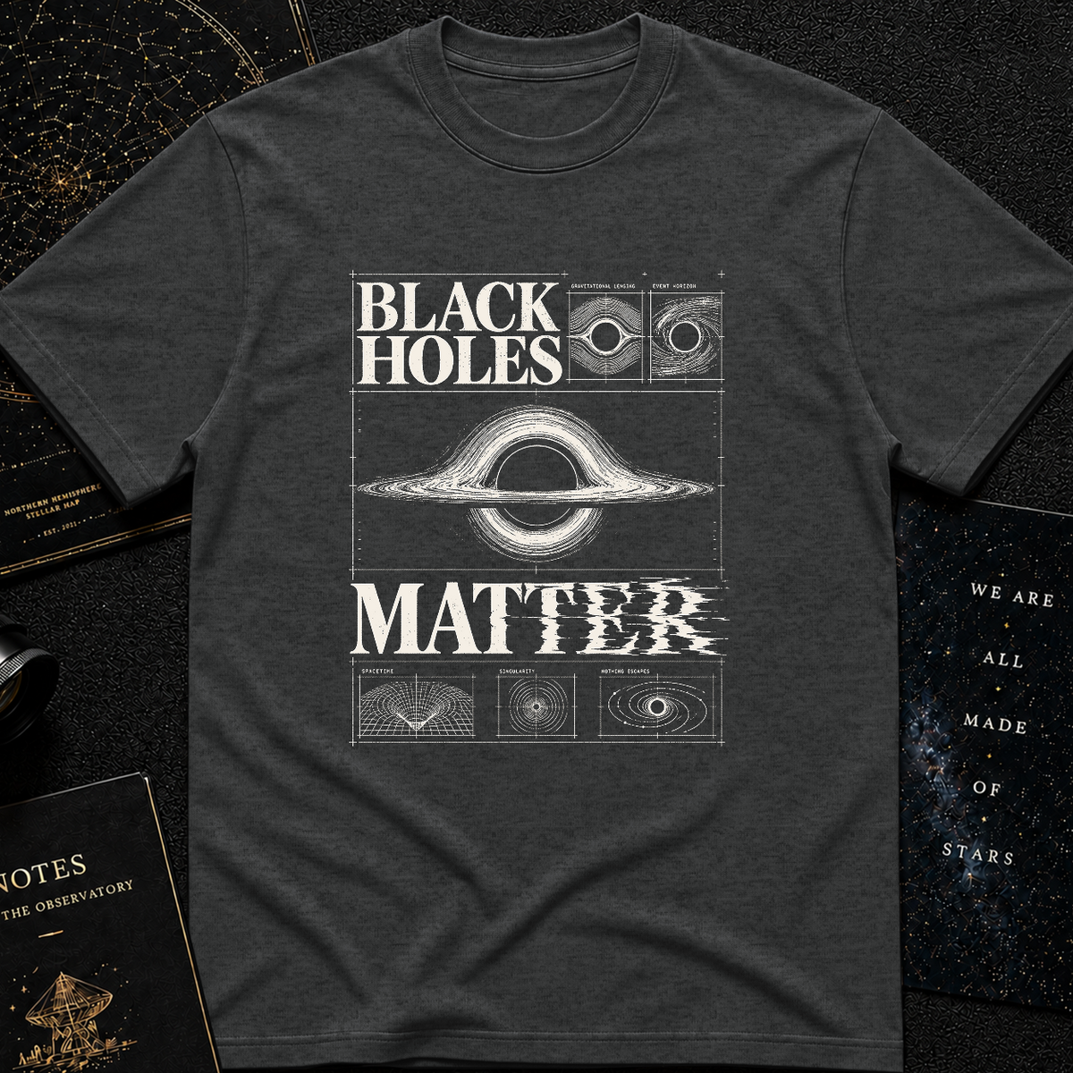 Black Hole Blueprint T-Shirt