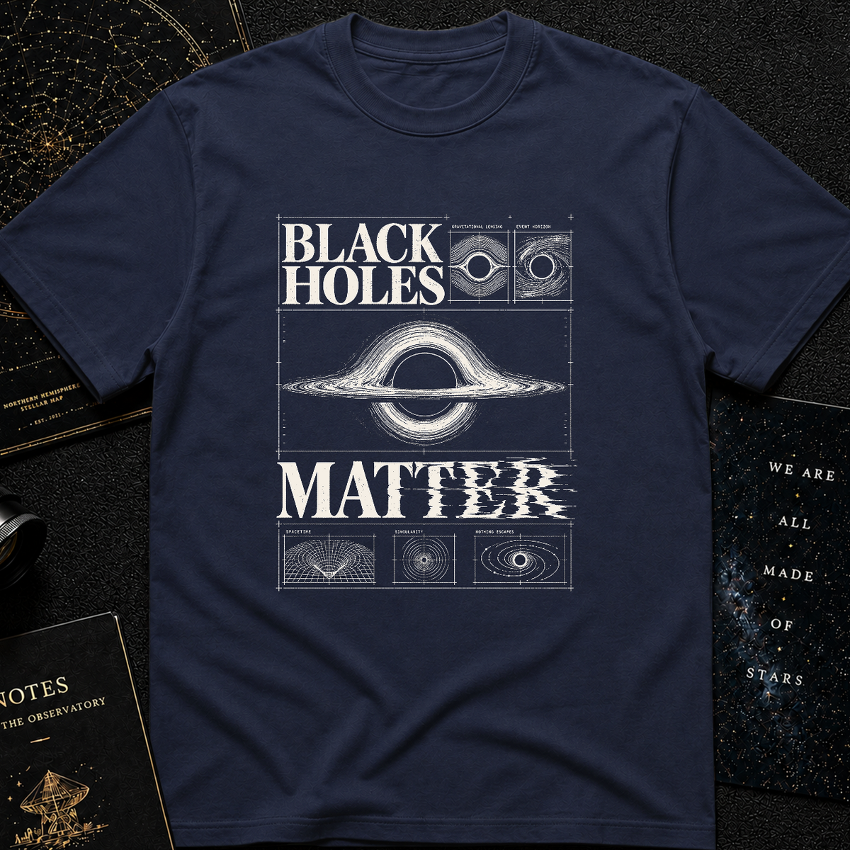 Black Hole Blueprint T-Shirt