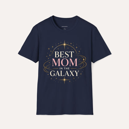 Best Mom in the Galaxy T-Shirt – Elegant Space Design, Minimal Cosmic Gift for Mom