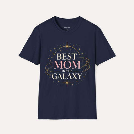 Best Mom in the Galaxy T-Shirt – Elegant Space Design, Minimal Cosmic Gift for Mom