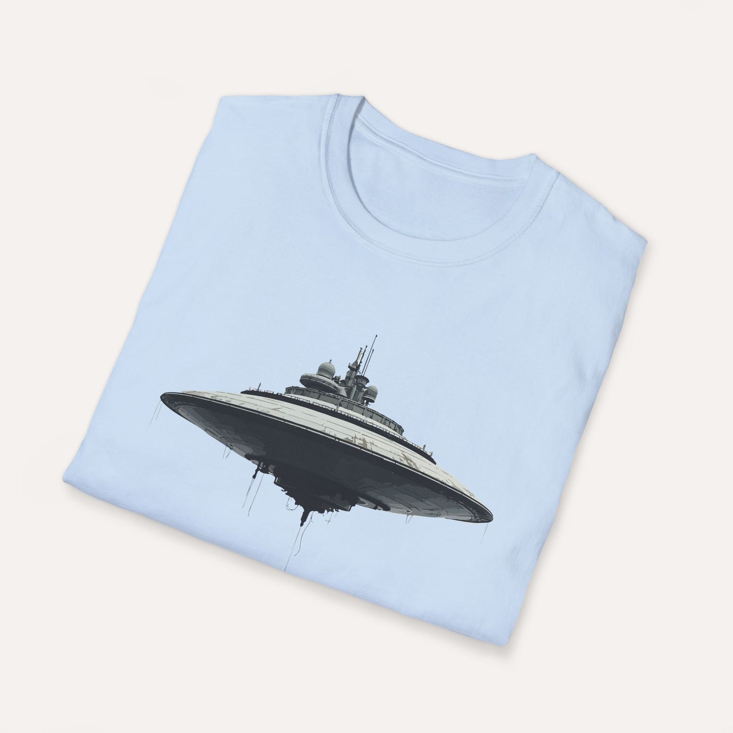 Futuristic UFO Hovercraft Design T-Shirt