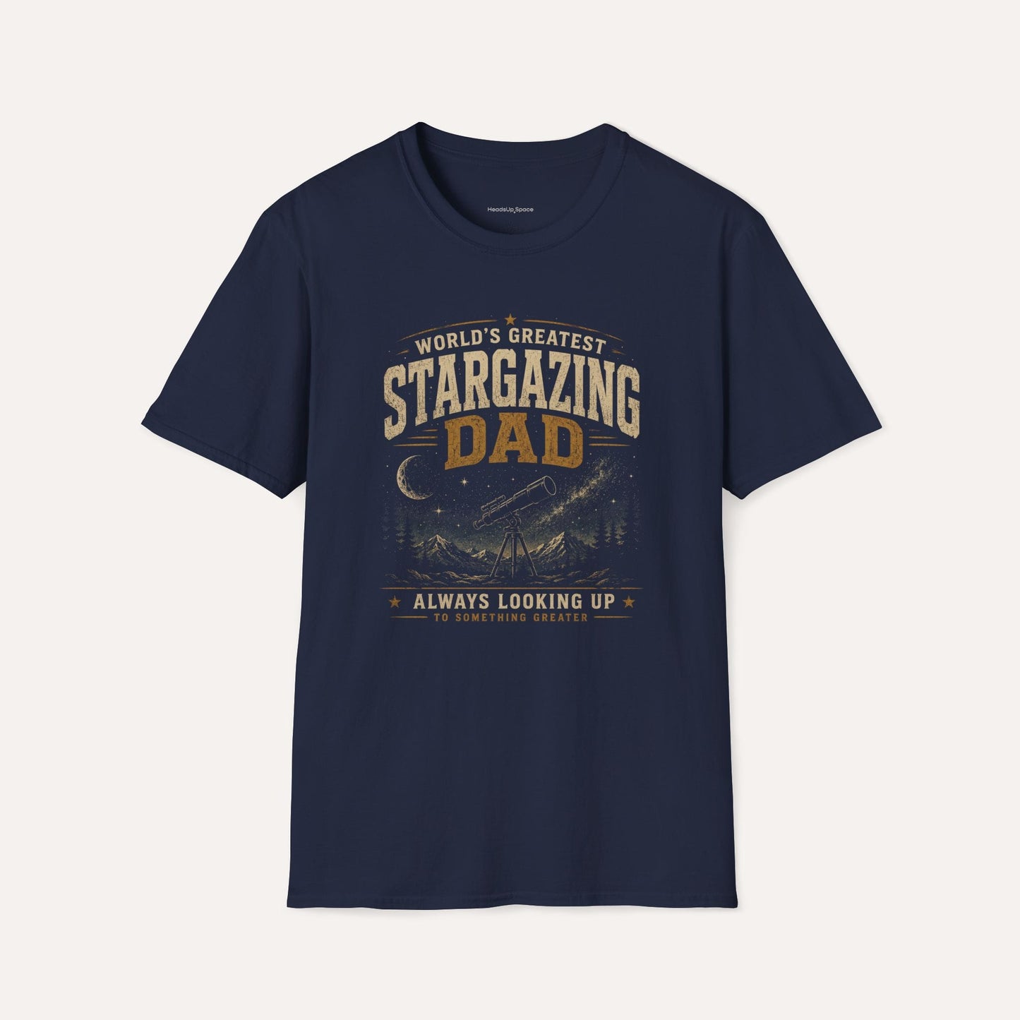 World’s Greatest Stargazer Dad Shirt – Telescope Graphic Tee