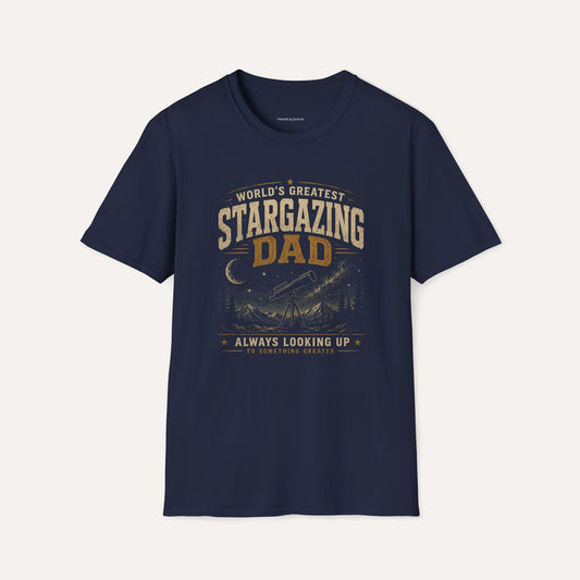 World’s Greatest Stargazer Dad Shirt – Telescope Graphic Tee