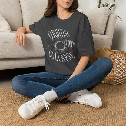 Orbiting My Own Collapse T-Shirt – Funny Existential Space Humor Tee