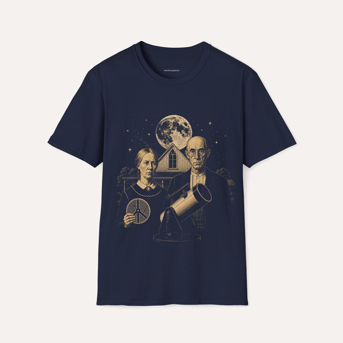 American Gothic Astronomers T-Shirt