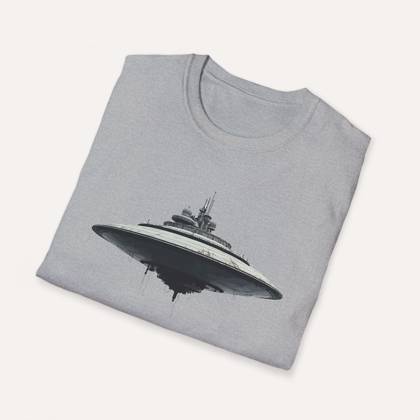 Futuristic UFO Hovercraft Design T-Shirt