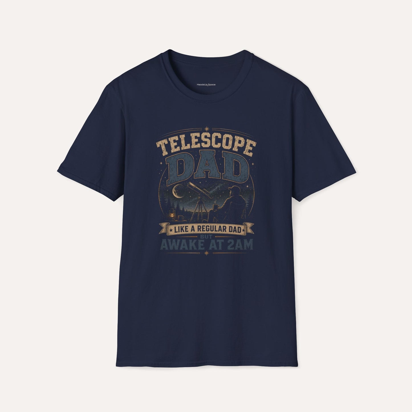 Telescope Dad T-Shirt – Awake at 2AM Stargazing Tee