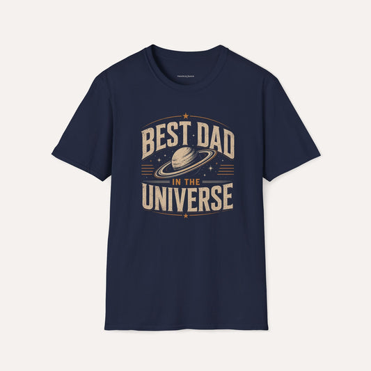 Retro Space Dad Shirt – Vintage Planet Graphic Tee for Fathers