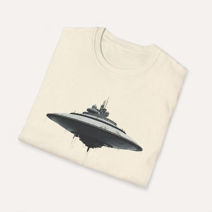 Futuristic UFO Hovercraft Design T-Shirt