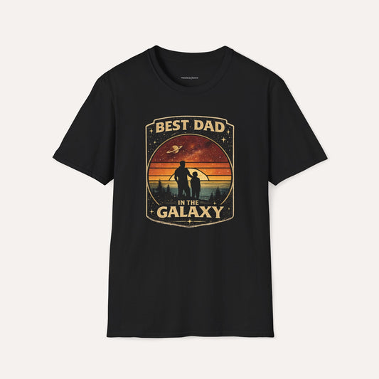 Best Dad in the Galaxy T-Shirt – Space Lover Father’s Day Gift