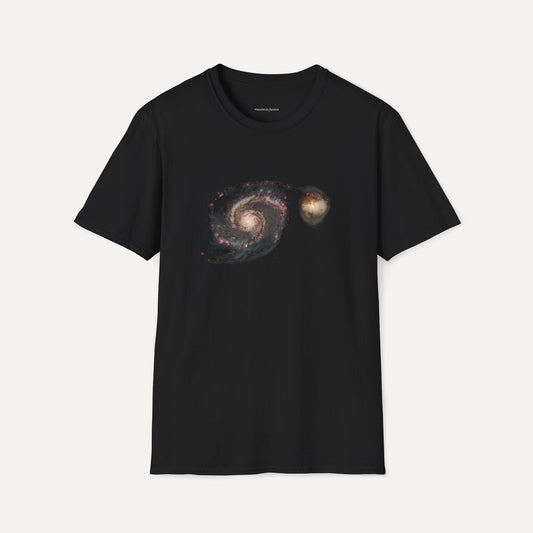 Whirlpool Galaxy M51 T-Shirt – Interacting Spiral Galaxy Tee for Deep Space Explorers