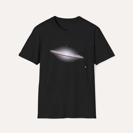 Sombrero Galaxy M104 T-Shirt – Elegant Edge-On Galaxy Tee for Deep Space Fans
