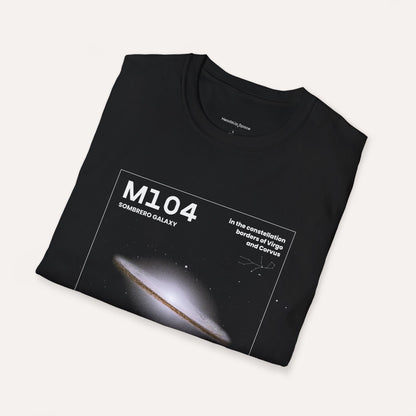M104 Sombrero Galaxy T-Shirt – Constellation of Virgo & Corvus