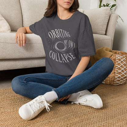 Orbiting My Own Collapse T-Shirt – Funny Existential Space Humor Tee