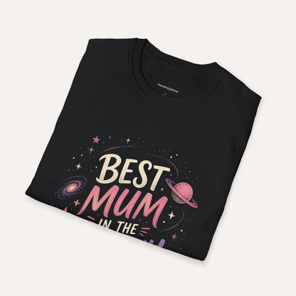 Best Mum in the Galaxy T-Shirt – Cute Cosmic Design, Colorful Space Gift for Mom