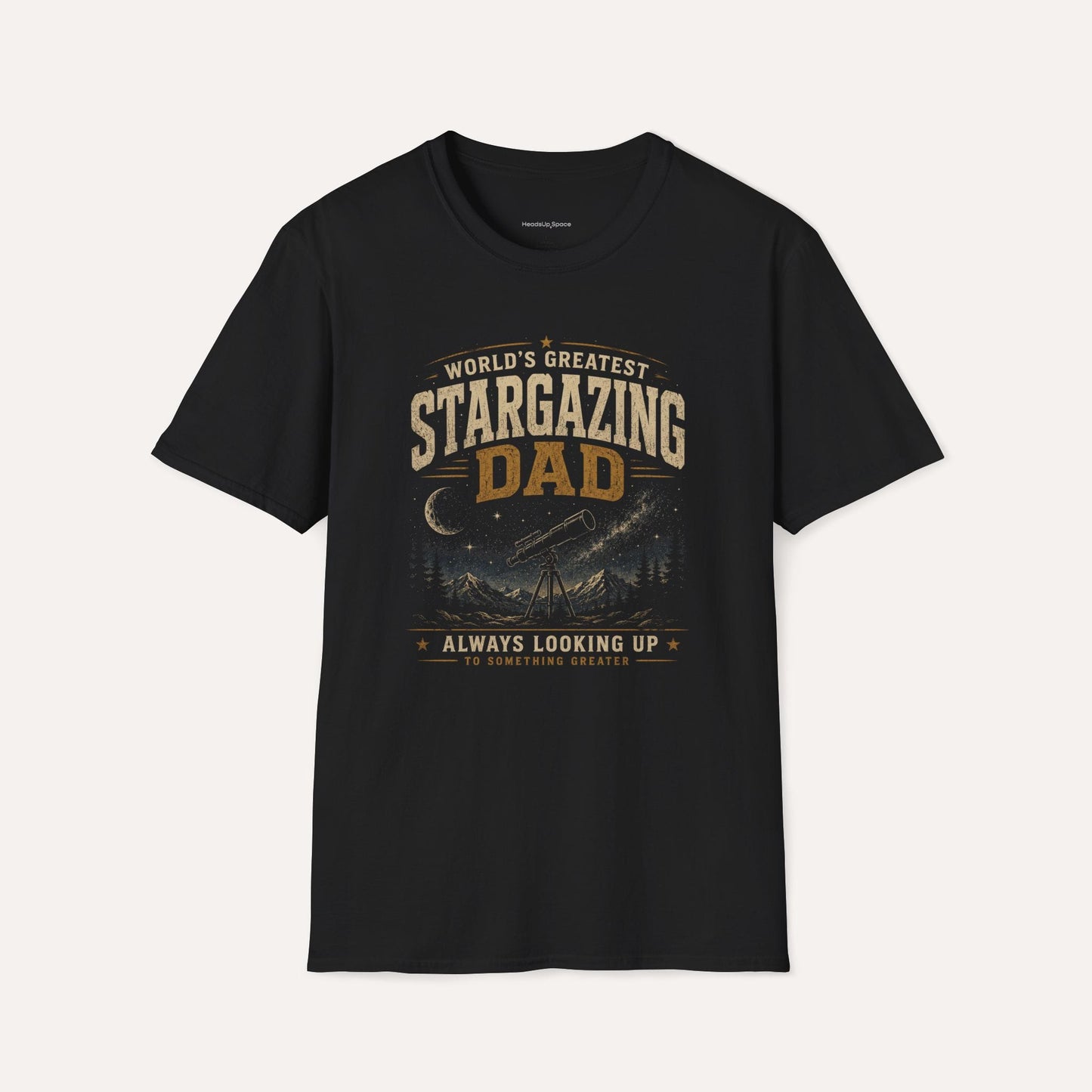 World’s Greatest Stargazer Dad Shirt – Telescope Graphic Tee