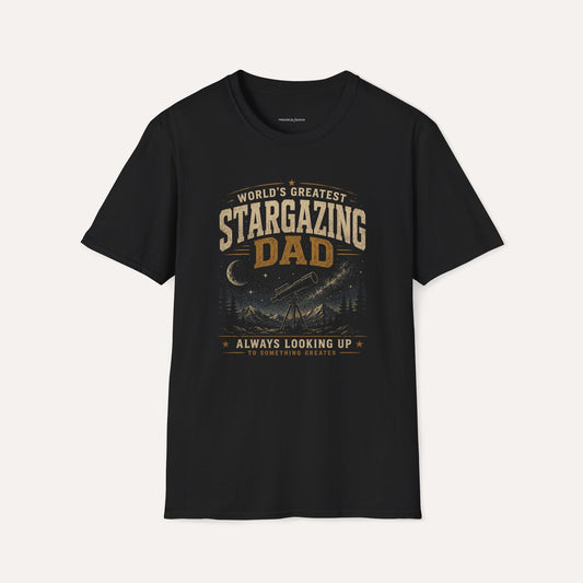 World’s Greatest Stargazer Dad Shirt – Telescope Graphic Tee