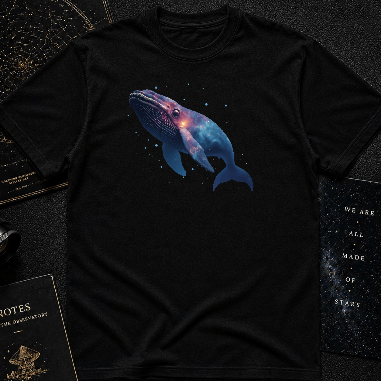 Galaxy Whale T-Shirt – Cosmic Animal Tee for Ocean & Space Lovers